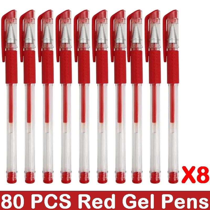 10/100 ШТ. Набор выдвижных гелевых ручек Roise Черные/Красные/Синие чернила Шариковые для письма Сменные картриджи Офисные Школьные Принадлежности Канцелярские товары