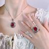 Jewelry Set Zircon Ring Necklace High Style Light Luxury Fashion Women'S