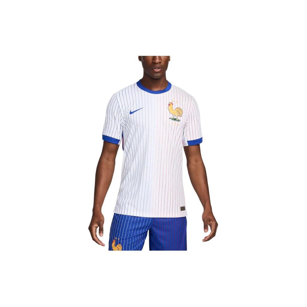 Nike Футболка FFF 2024/25 Match Away ADV Authentic, белая/ярко-синяя/университетская красная/ярко-синяя, мужская уличная одежда FJ4260-100