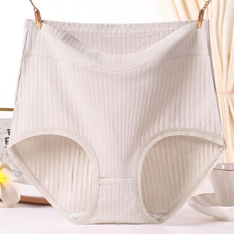 Большие размеры женские хлопковые трусики с высокой талией для мам на год жизни красные