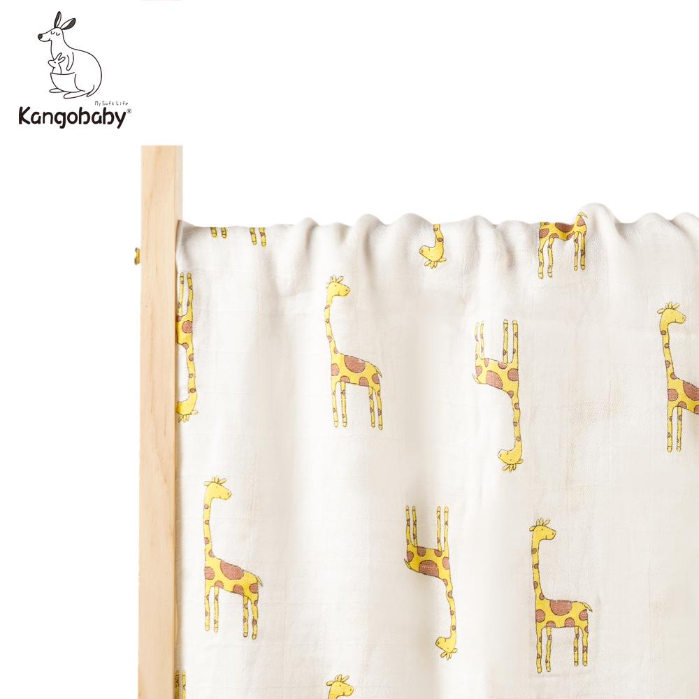 Kangobaby Муслиновый пеленальный коврик и полотенце для купания из бамбука и хлопка для новорожденных
