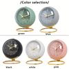 Scandinavian Style Silent Desk Clock with Luminous Hands - Battery-Powered, Metal Round Alarm Clock for Students and Home Décor