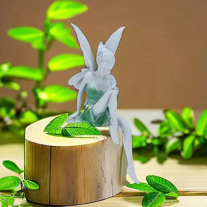 Украшение статуи цветочной феи, декоративная скульптура из смолы для детского сада, дворика, лужайки