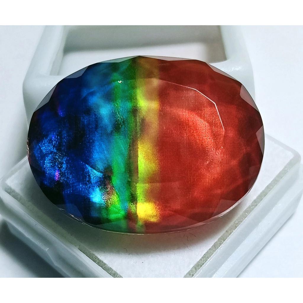 Doublet Ammolite Opal-Like Organic Natural 40+ Ct Stunning Certified Gemstone