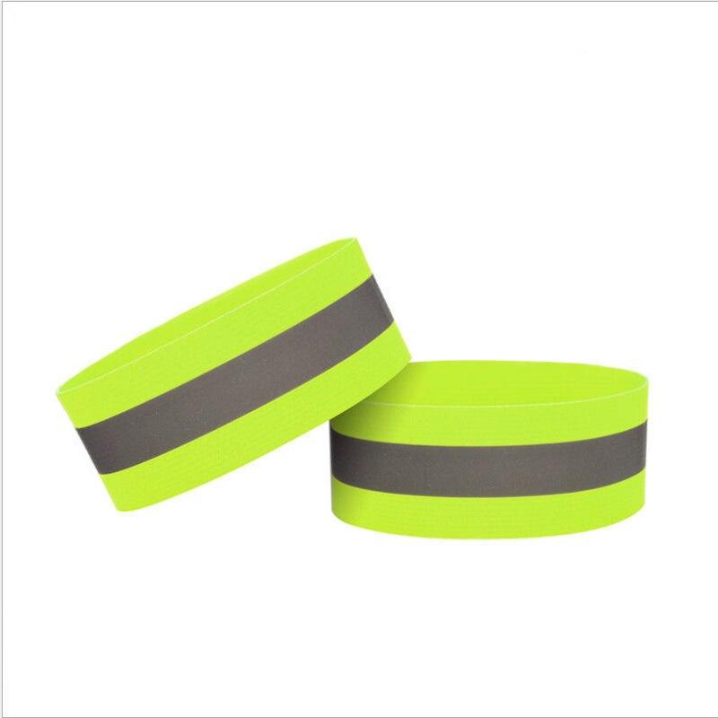 1Pc Cycling Reflective Strips Elastic Bandage Warning Armband Reflective Wristband Sport Tape Sports Safety Cycling Arm Belt