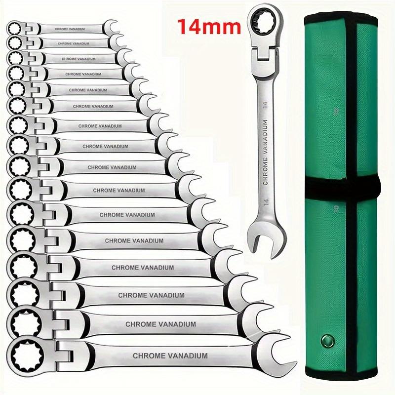 Multi-Functional Ratchet Wrench, 72 Teeth, 180 ° Rotational Design, Durable Chromium-Vanadium Steel, Suitable for Automobile Maintenance, Bicycles