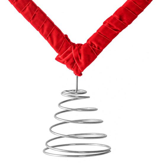 Heart Shaped Tree Topper for Valentine's Day Treetop Red Heart Decoration with Spring for Home Wedding Holiday Party Supplies