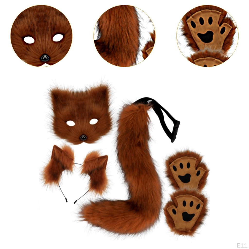 Маска и хвост в наборе для костюмированной вечеринки «Кошка для ролевой игры», «Карнавал», «Выпускной», «Ночной клуб»