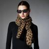 European & American Style Women's Leopard Print Double-Sided Scarf - Autumn/Winter Collection with Finished Edges