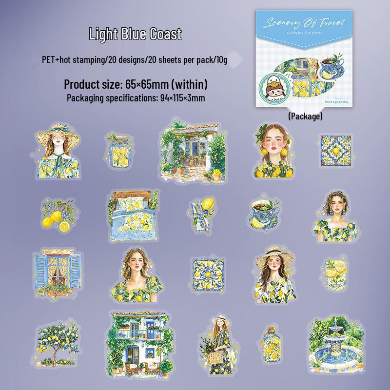 Набор наклеек для питомцев «Чудесный день»: 40 листов украшений для дневника из сушеных цветов с сургучной печатью