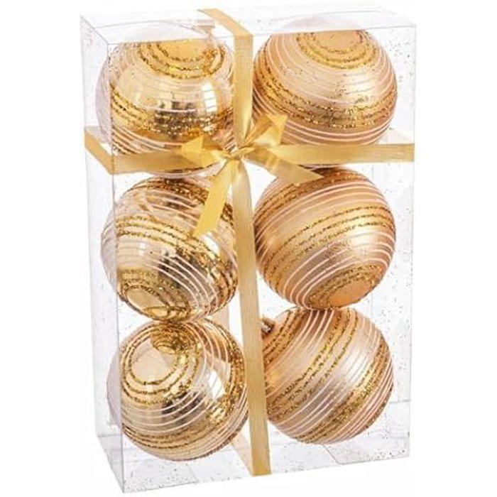 Boules De Noël - BIGBUY CHRISTMAS - Spirale - Plastique - Multicolore - 8 Cm (6 Unités)