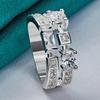 925 Sterling Silver Zircon 7-10# Ring For Women Fashion Charm Jewelry MR028