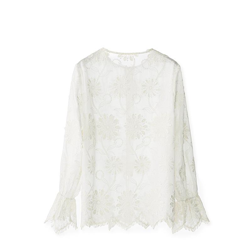 Весеннее платье с вышивкой из жаккарда и рукавами-трубами - Новый китайский стиль