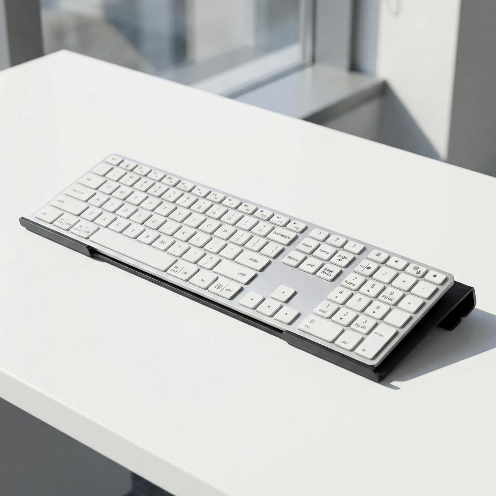 Durable Computer Keyboard Holder Clear Acrylic Tilted Keyboard Stand Desktop Keyboard Tray School