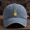 Pineapple printed baseball cap, outdoor casual hat, sports and daily outfit, fashionable headwear, street style
