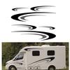 Автомобильные наклейки на борт кузова для автодома Черные + Серые Виниловые графические наклейки для кемпера-прицепа Комплект