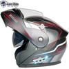 Крутой мотошлем Rider Bao с двойным визором, откидной, с Bluetooth, долгим временем работы от аккумулятора, сертифицированный 3C, полнолицевой, для электромобилей