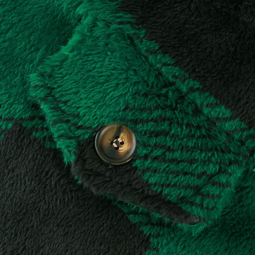 Женская осенне-зимняя модная толстая плюшевая однотонная клетчатая пуговица с длинными рукавами, повседневная спортивная повседневная куртка, флисовый топ с карманом