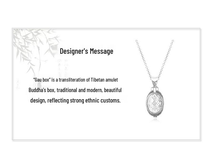 Silverstone S925 Baroque-Style Green Crystal Vintage Engraved Silver Pendant for Women