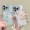 Для iPhone 16 Pro Max 15 Pro 14 Plus 13 12 Pro Max 11 Покрытие Рамка объектива Ударопрочный Прозрачный Цветочный Узор Мягкий ТПУ Чехол Чехол