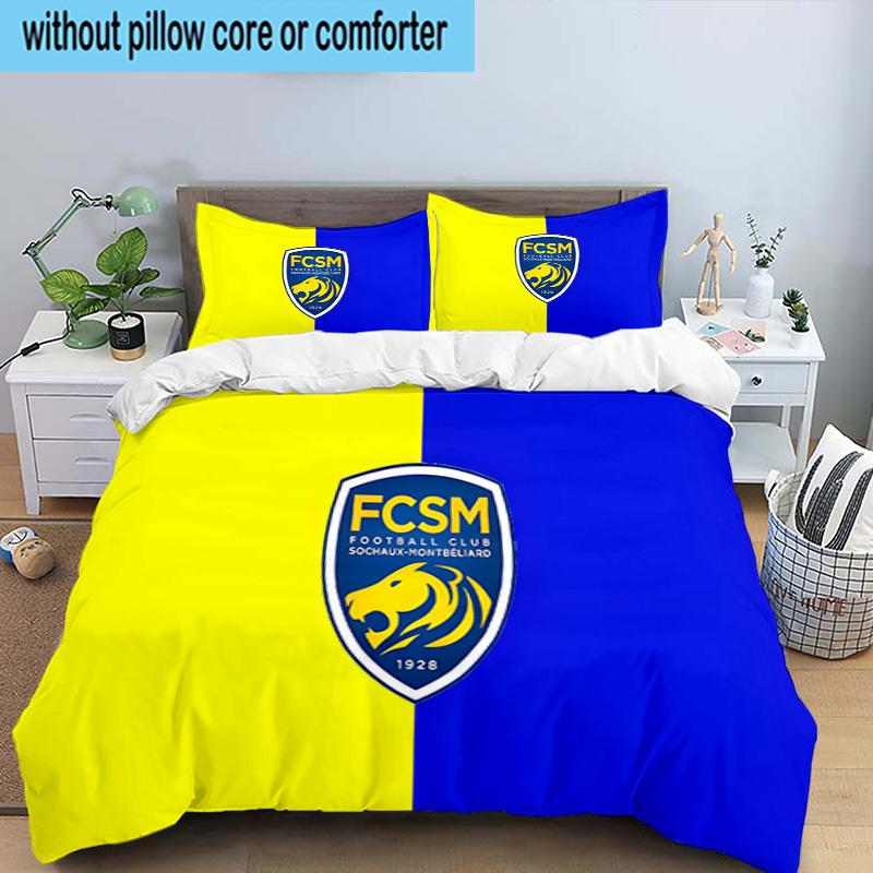 Sochaux-montbeliard Crest 3PCS Bedding set,Ideal for1pc Duvet Cover And 2pcs Pillowcases Perfect for Christmas gift,Ideal for Bedroom, Dormitory