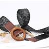 Wild Braided Wooden Buckle Waistband Ladies Dress Cummerbands Weave Waist Band Bohemian Wide Belt