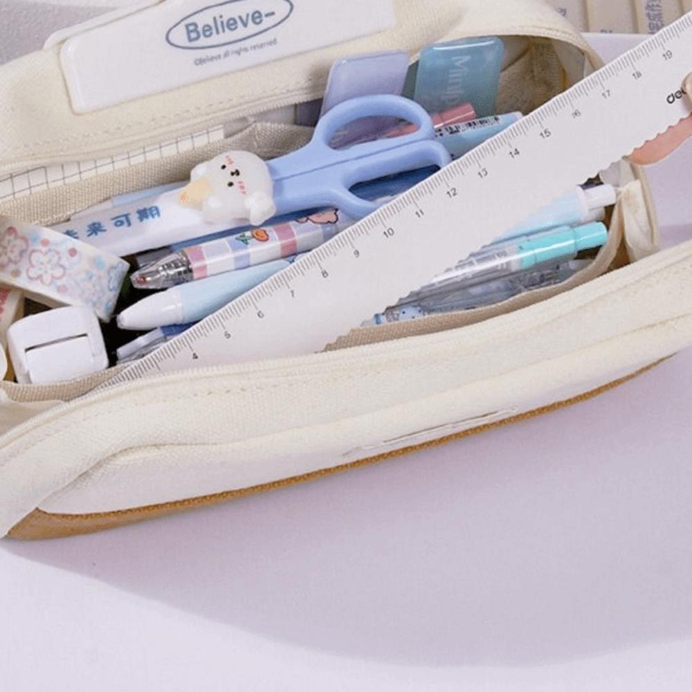 Cosmetic Pouch Pencil Bag Large Capacity Storage Bag Simple Stationery Bag Office