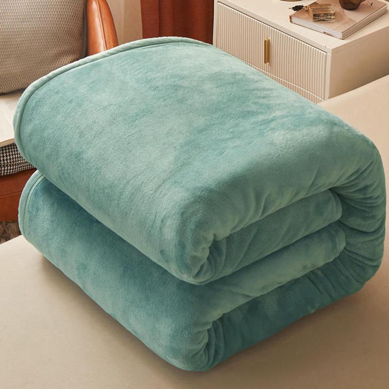 Coral Fleece Flannel Blanket - Winter Gift, Cozy Nap Blanket for Kids & Office