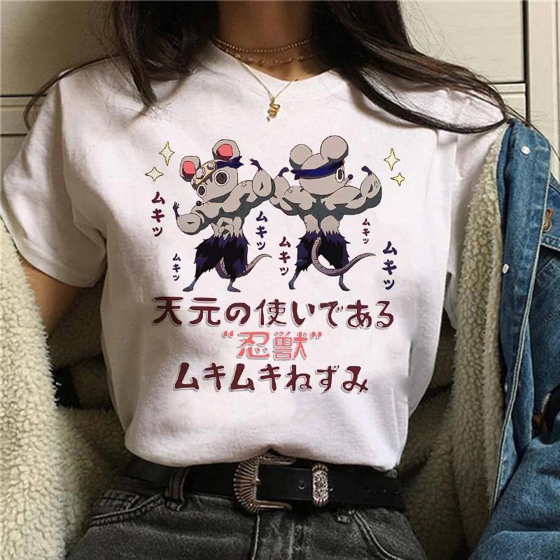 Футболка Demon Slayer Unisex Kimetsu No Yaiba Nezuko Футболка feUnisex Tanjirou Kamado Graphic Tee Shirt Японская аниме-футболка Unisexga