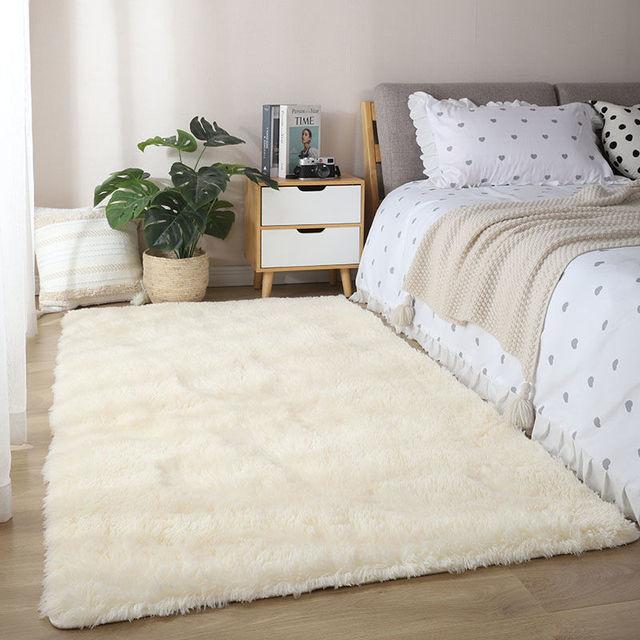 Розовый ковер для украшения комнаты, современный напольное покрытие для гостиной, коврики для зала, спальни, пушистый мягкий коврик для гостиной, волосатые нескользящие большие коврики