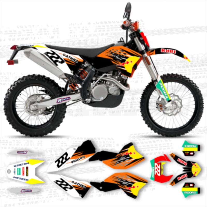 MCHMFG  Motorcycle Graphics Background Decal Sticker for KTM SX SXF 2007 2008 2009 2010 EXC XCW 2008 2009 2010 2011