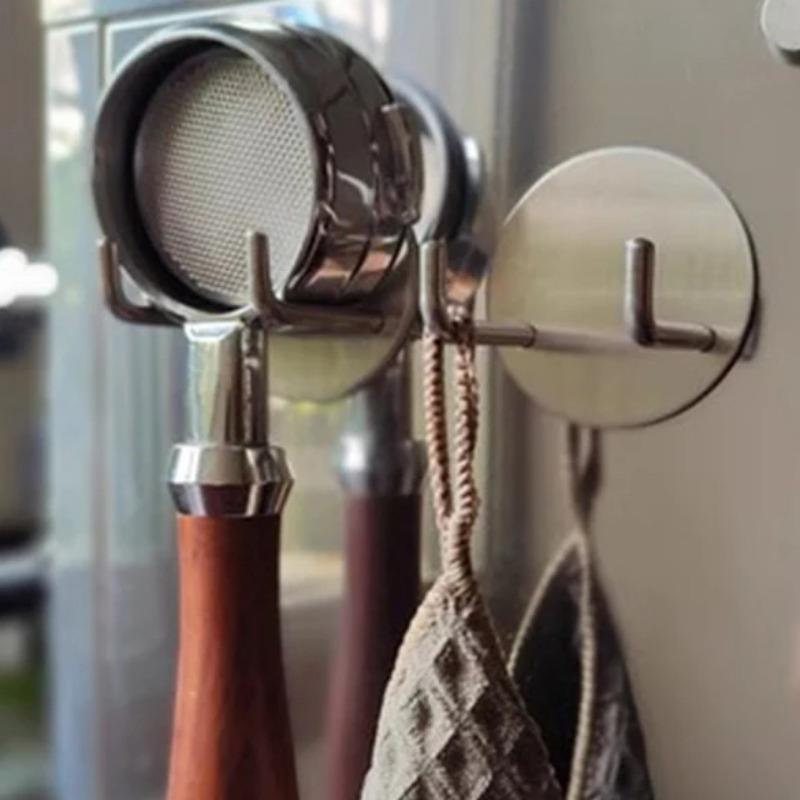 2 шт., бездонный портативный фильтр для кофе, настенная стойка, самоклеящийся держатель для кофейного нижнего фильтра, инструменты, аксессуары для кафе