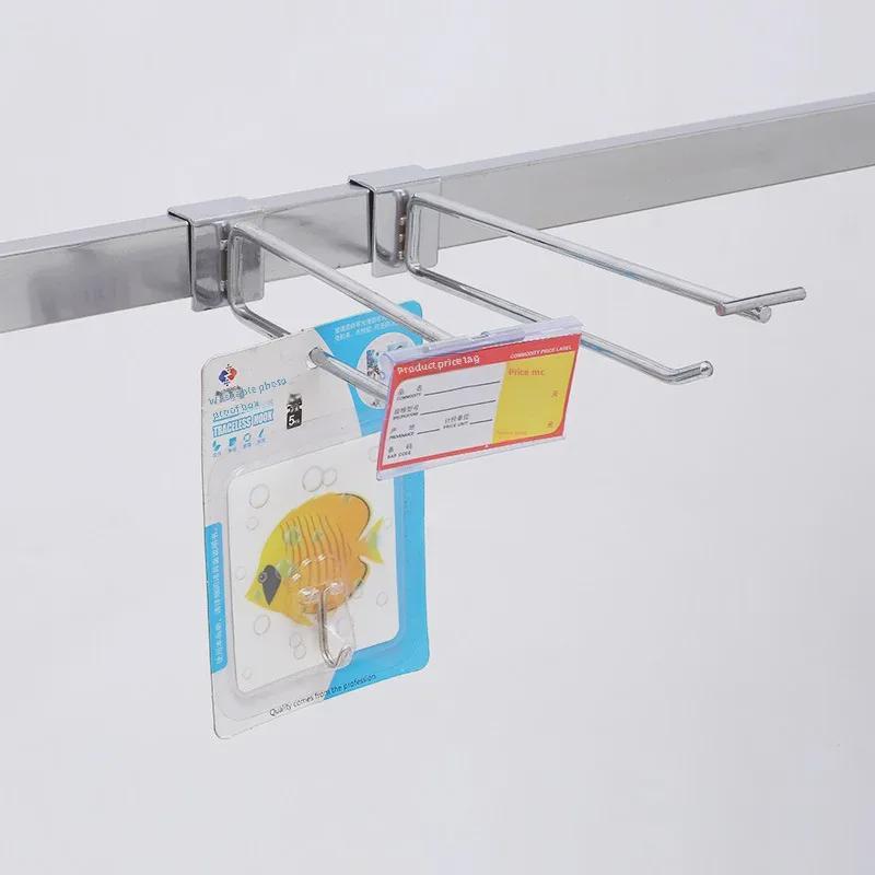 Квадратный крючок для карточек Double Line для полок — идеально подходит для супермаркетов и торговых центров