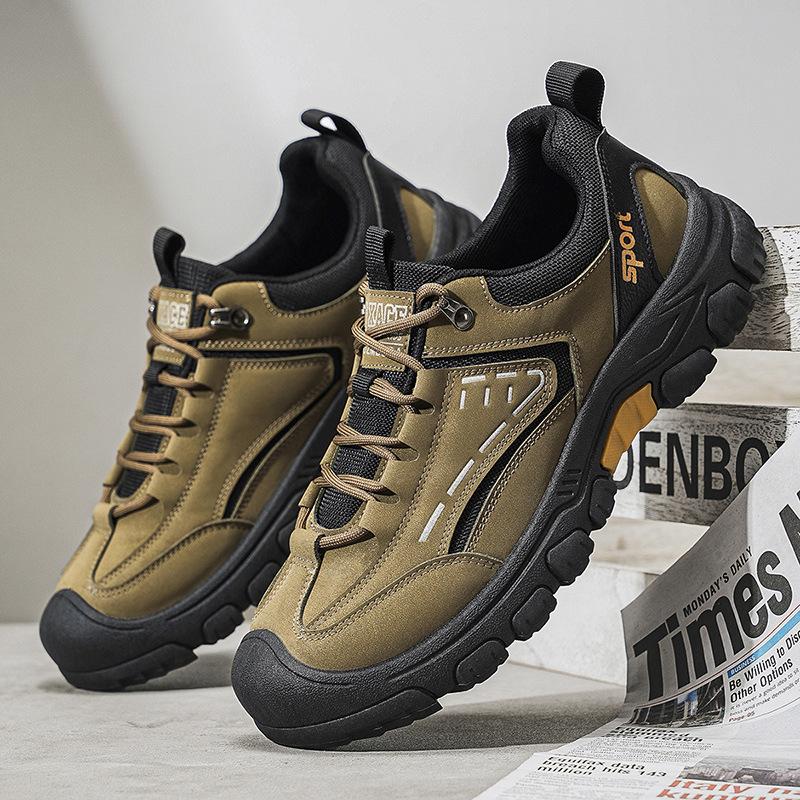 Весна 2025 года, новые большие размеры, дышащая сетка, удобные мужские модные походные ботинки, повседневные мужские модели
