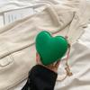 New 2024 Fashion Heart Bag Street Style Medium Soft Chain Strap Purse