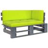 Day and Night - Day and Night Corner Garden Sofa Made of Gray Impregnated Pine Wood Pallets