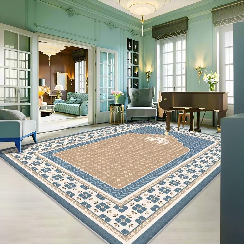 Ковер для гостиной, устойчивый к пятнам, простой в уходе, коврик для журнального столика, охлаждающий нескользящий коврик, ковер