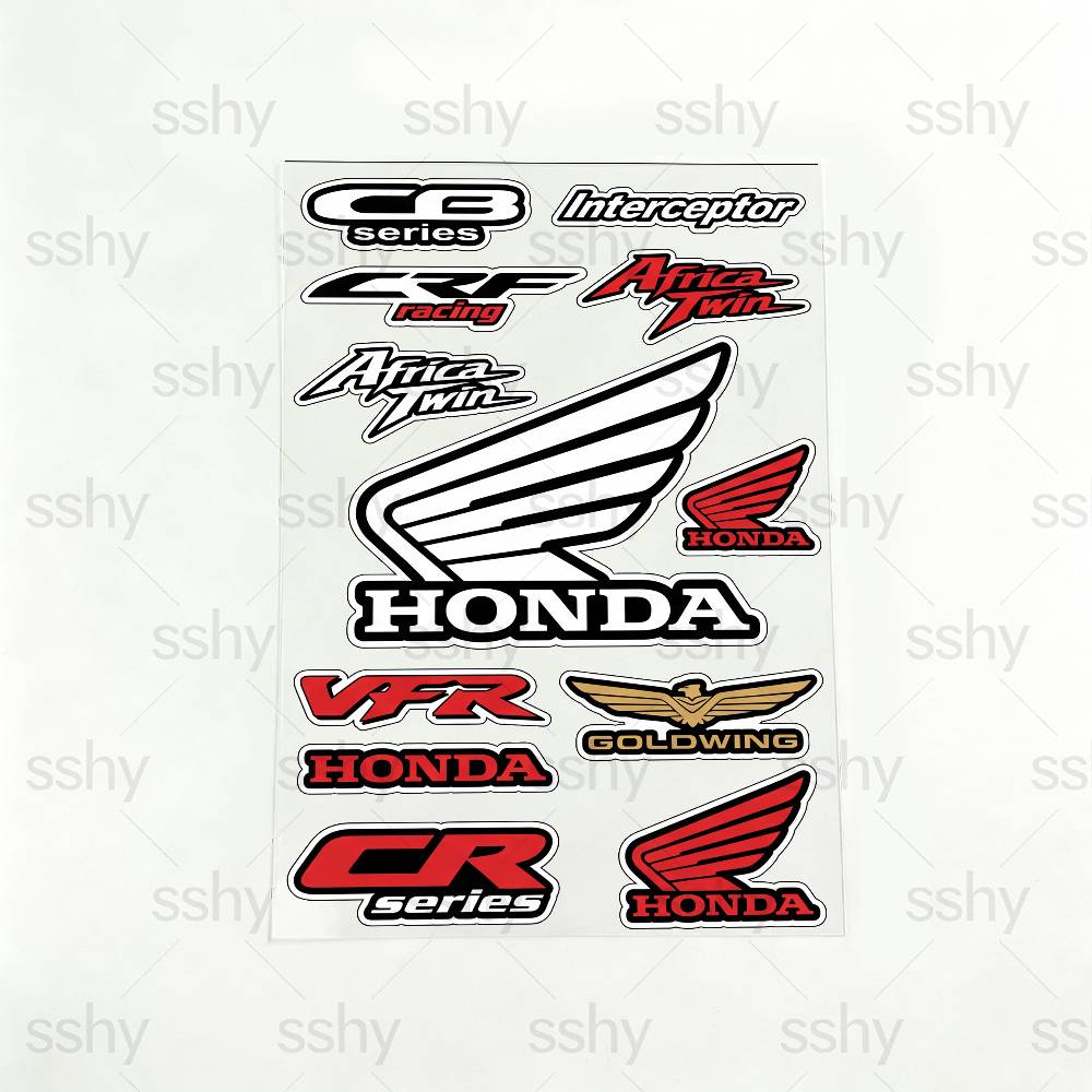 FOR HONDA RACING Fashion Universal Scratch Resist Reflective Waterproof Stickers For Auto Motorcycle Helmet Mug RefrigeratorOW3 lcnd9