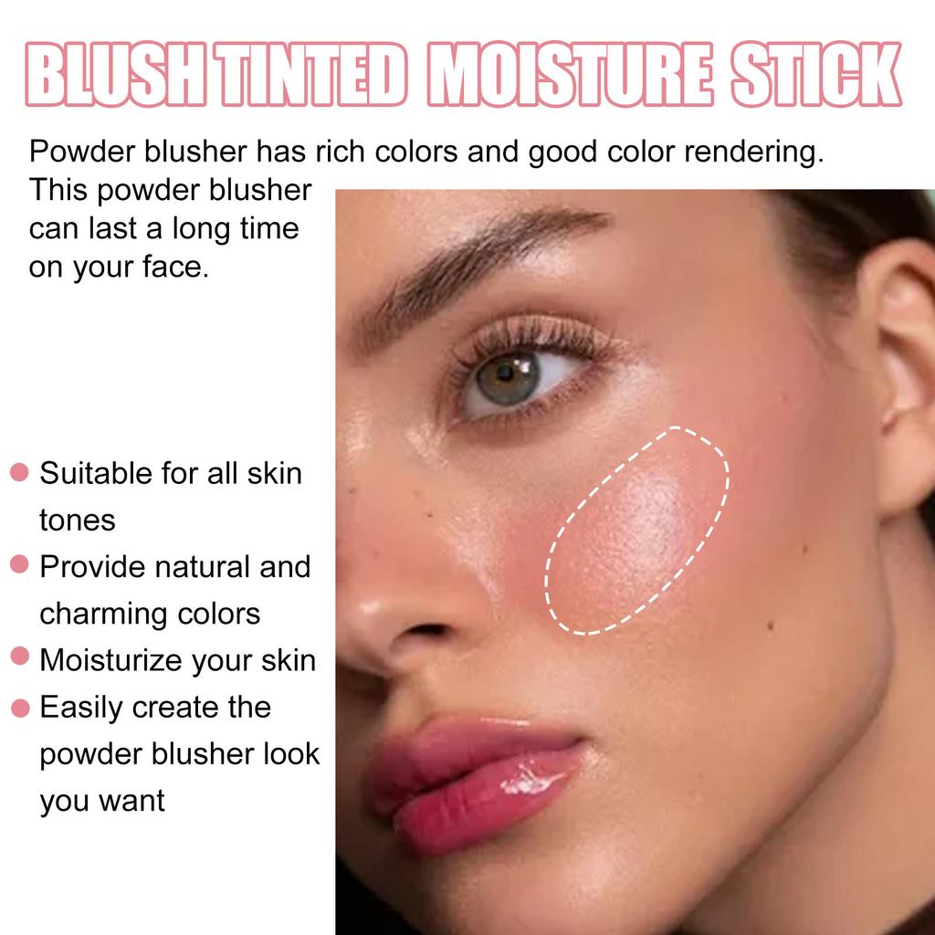 EELHOE Cheek Blush Facial Nourishing Blush Gel Cream Waterproof Multi Purpose Eyes Lips Makeup Blush Stick Waterproof Facial Blush Stick Cheek Rouge