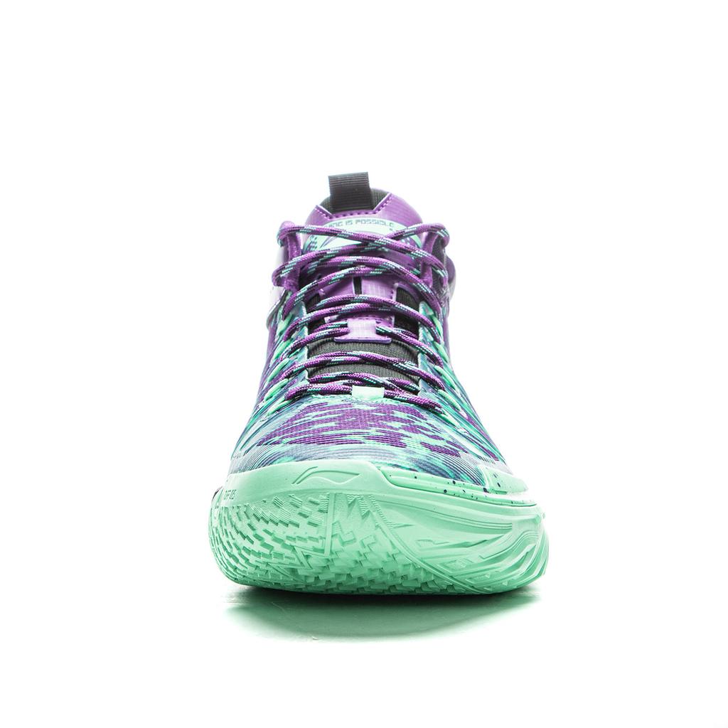 Баскетбольные кроссовки Li Ning Jie Ao 2High Мужские Высокие Нефритово-зеленый/Драконий двор Фиолетовый ABFU047-1