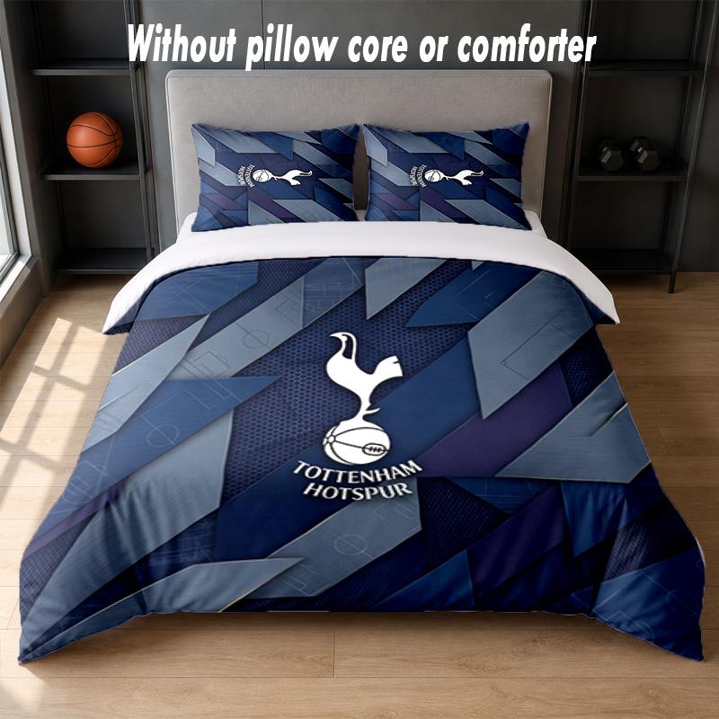 Tottenham Hotspur Design Bed Bedding Set 1 Duvet Cover + 2 Pillowcases Soft Breathable Household Bed Linens