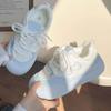 Summer Mesh Breathable Board Shoes Women's New Thick-soled Heightening White Shoes Student Versatile Niche Bread Shoes