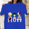 Funny Midoriya Izuku Bakugou Katsuki Todoroki Shoto T-shirt Men's Women's Anime Harajuku Hip Hop Shirt Tops