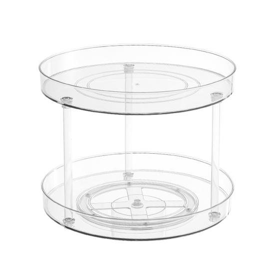 Yousheng Clear Spice Rack Lazy Susan Turntable Многоуровневая вращающаяся на 360 градусов полка для приправ Кухонный органайзер для столешницы