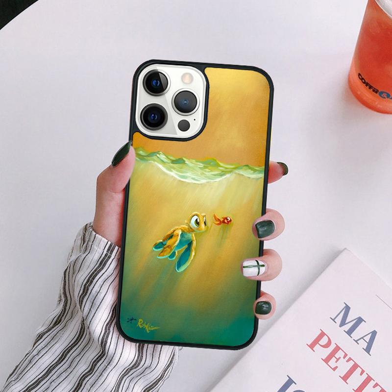 Мультяшная Морская Черепаха Черепаха Чехол для Телефона Для iPhone 17 Air 14 13 12 16Pro Max 15 11 Plus Max Чехол-Оболочка coque