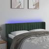 VidaXL LED Headboard Bedroom Furniture Double Bed Accessory Head of Bed Frame Interior Dark Green 3123525