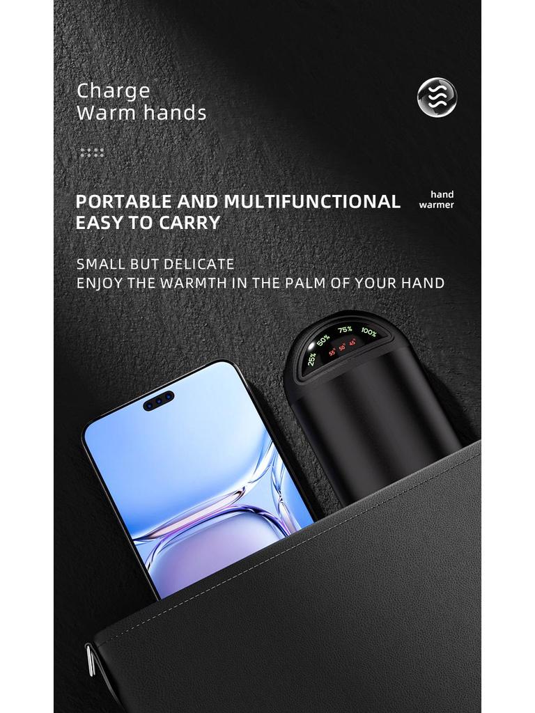 USB Hand Warmer & Mini Flashlight: Portable, Self-Heating Device