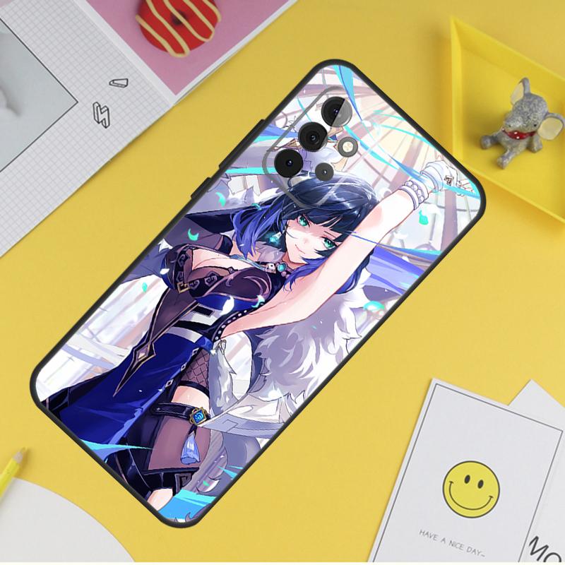 Чехол Genshin Impact Yelan для Samsung Galaxy A53 A33 A23 A13 A06 A56 A16 A36 A55 A35 A17 A54 A34 A14 A52 A32 A15