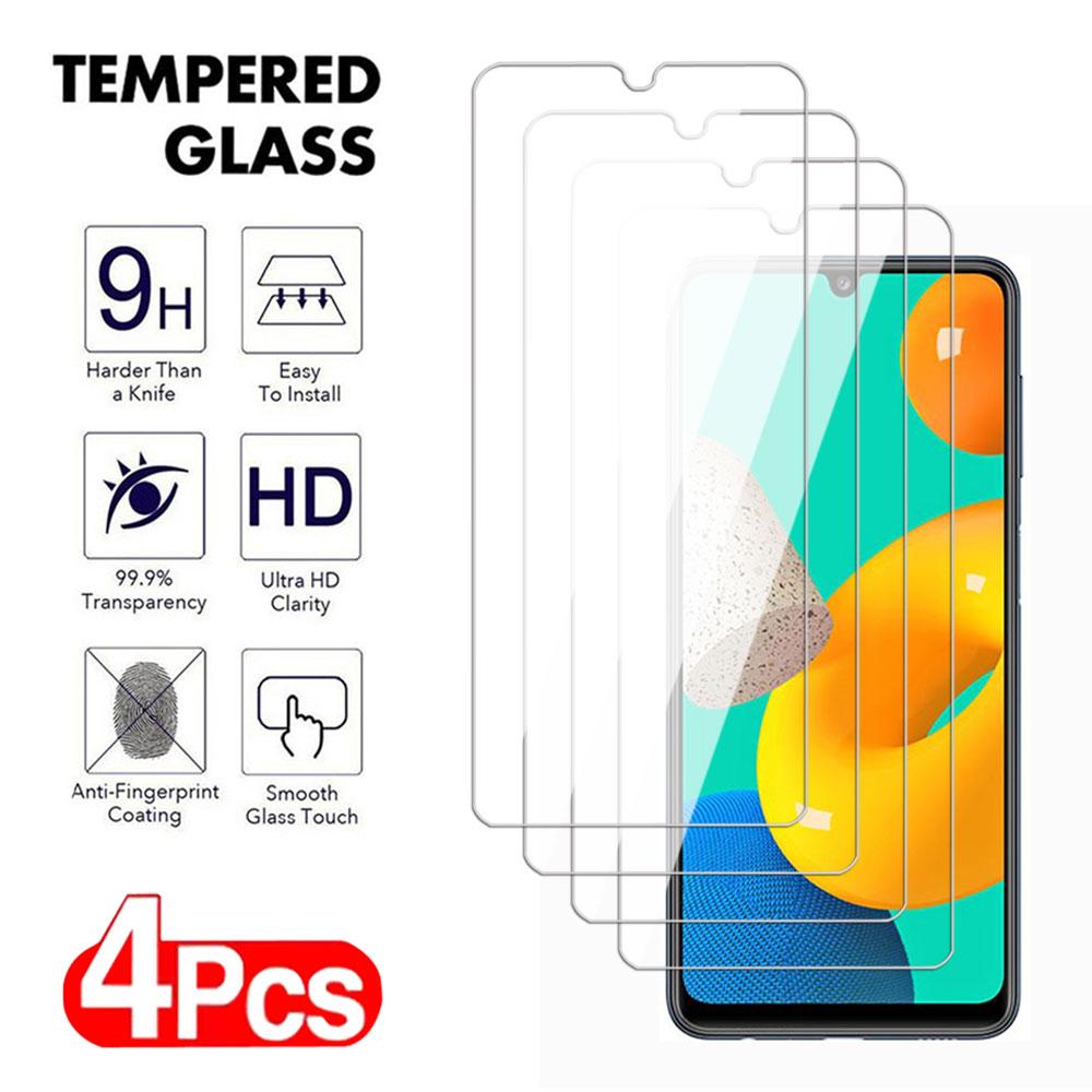 4 шт. стекла для Samsung Galaxy M51 M52 M53 M54 M62 M31 M32 M33 M34 M42 4G5G Защитная пленка для экрана Samsung M31S Закаленное стекло пленка