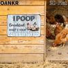 Funny Chicken Poster Metal Tin Sign Vintage I Poop Breakfast Whats Your Superpower Metal Signs for Farm Garden Home Wall